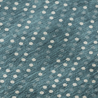 Piper Looms Mayfield Circles AMF1021 Teal Machine Washable Area Rug Swatch Image