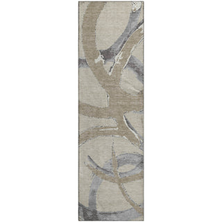 Piper Looms Mayfield Circles AMF1022 Beige Machine Washable Area Rug Runner Main Image