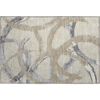 Piper Looms Mayfield Circles AMF1022 Beige Machine Washable Area Rug Scatter Main Image