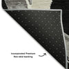 Piper Looms Mayfield Circles AMF1022 Black Machine Washable Area Rug Backing Image