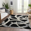 Piper Looms Mayfield Circles AMF1022 Black Machine Washable Area Rug Lifestyle Image Feature