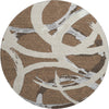 Piper Looms Mayfield Circles AMF1022 Brown Machine Washable Area Rug Round Main Image