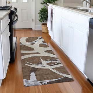 Piper Looms Mayfield Circles AMF1022 Brown Machine Washable Area Rug Runner Lifestyle Image Feature