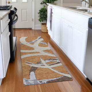 Piper Looms Mayfield Circles AMF1022 Copper Machine Washable Area Rug Runner Lifestyle Image Feature