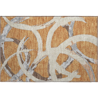 Piper Looms Mayfield Circles AMF1022 Copper Machine Washable Area Rug Scatter Main Image