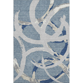 Piper Looms Mayfield Circles AMF1022 Denim Machine Washable Area Rug main image