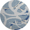 Piper Looms Mayfield Circles AMF1022 Denim Machine Washable Area Rug Round Main Image
