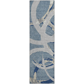 Piper Looms Mayfield Circles AMF1022 Denim Machine Washable Area Rug Runner Main Image