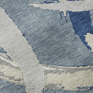 Piper Looms Mayfield Circles AMF1022 Denim Machine Washable Area Rug Swatch Image