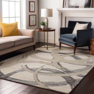 Piper Looms Mayfield Circles AMF1022 Ivory Machine Washable Area Rug Lifestyle Image Feature