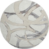Piper Looms Mayfield Circles AMF1022 Ivory Machine Washable Area Rug Round Main Image
