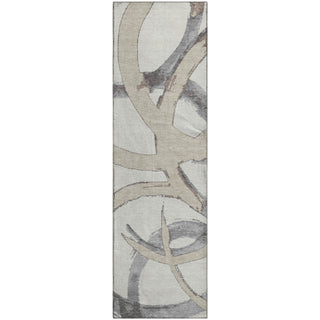 Piper Looms Mayfield Circles AMF1022 Ivory Machine Washable Area Rug Runner Main Image