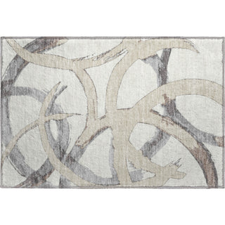 Piper Looms Mayfield Circles AMF1022 Ivory Machine Washable Area Rug Scatter Main Image