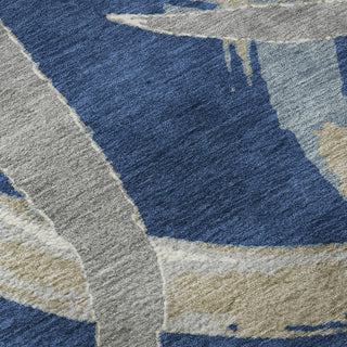 Piper Looms Mayfield Circles AMF1022 Navy Machine Washable Area Rug Swatch Image