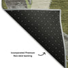Piper Looms Mayfield Circles AMF1022 Olive Machine Washable Area Rug Backing Image