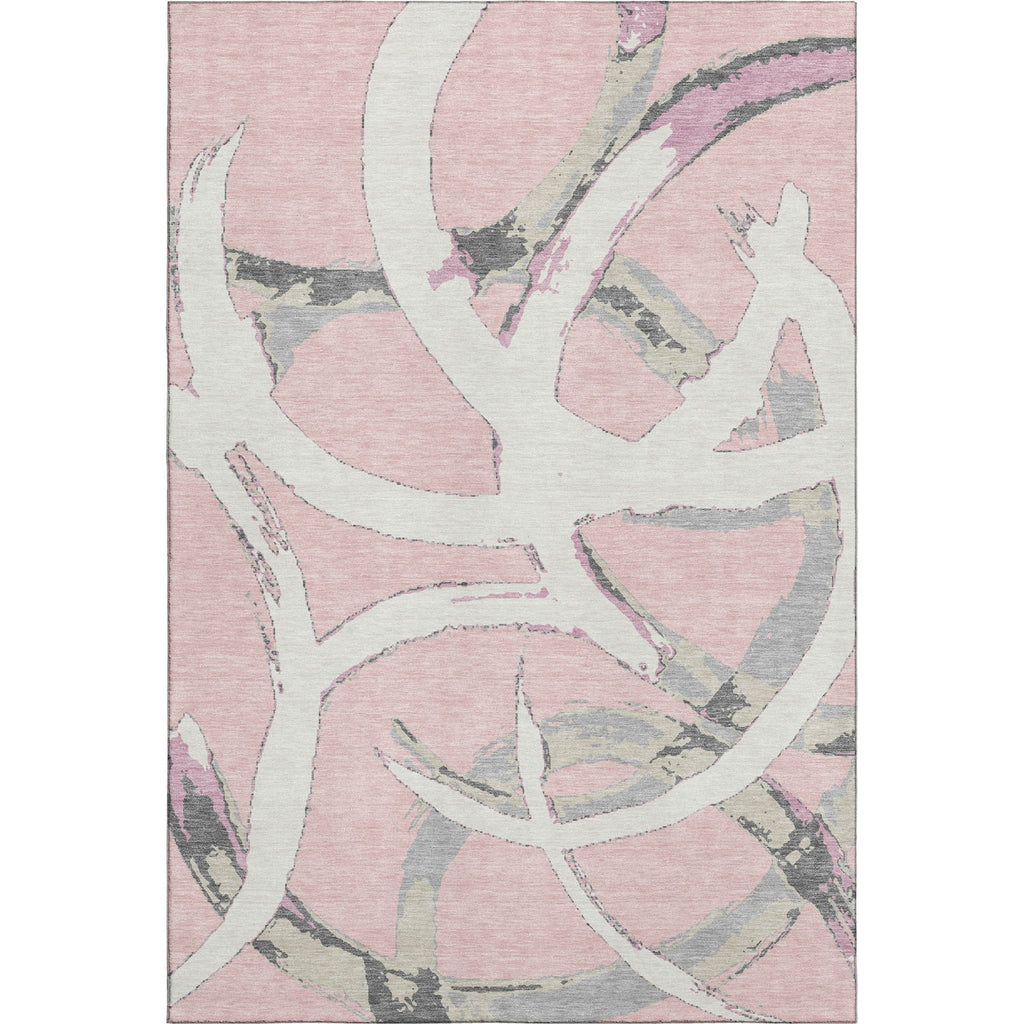Piper Looms Mayfield Circles AMF1022 Pink Machine Washable Area Rug main image
