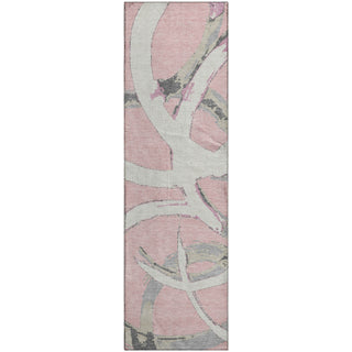 Piper Looms Mayfield Circles AMF1022 Pink Machine Washable Area Rug Runner Main Image