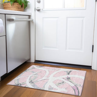 Piper Looms Mayfield Circles AMF1022 Pink Machine Washable Area Rug Scatter Lifestyle Image Feature