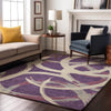 Piper Looms Mayfield Circles AMF1022 Purple Machine Washable Area Rug Lifestyle Image Feature