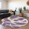 Piper Looms Mayfield Circles AMF1022 Purple Machine Washable Area Rug Round Lifestyle Image Feature