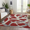 Piper Looms Mayfield Circles AMF1022 Red Machine Washable Area Rug Lifestyle Image Feature