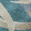 Piper Looms Mayfield Circles AMF1022 Teal Machine Washable Area Rug Swatch Image