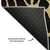 Piper Looms Mayfield Geometric AMF1023 Black Machine Washable Area Rug Backing Image