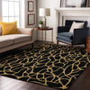 Piper Looms Mayfield Geometric AMF1023 Black Machine Washable Area Rug Lifestyle Image Feature