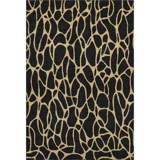 Piper Looms Mayfield Geometric AMF1023 Black Machine Washable Area Rug main image