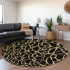 Piper Looms Mayfield Geometric AMF1023 Black Machine Washable Area Rug Round Lifestyle Image Feature