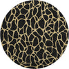 Piper Looms Mayfield Geometric AMF1023 Black Machine Washable Area Rug Round Main Image