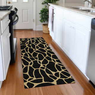 Piper Looms Mayfield Geometric AMF1023 Black Machine Washable Area Rug Runner Lifestyle Image Feature