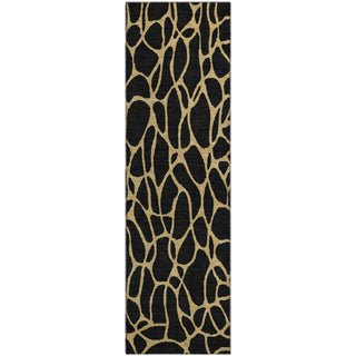 Piper Looms Mayfield Geometric AMF1023 Black Machine Washable Area Rug Runner Main Image
