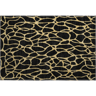 Piper Looms Mayfield Geometric AMF1023 Black Machine Washable Area Rug Scatter Main Image