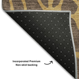 Piper Looms Mayfield Geometric AMF1023 Brown Machine Washable Area Rug Backing Image