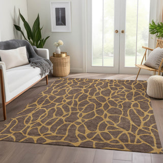 Piper Looms Mayfield Geometric AMF1023 Brown Machine Washable Area Rug Lifestyle Image Feature