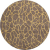 Piper Looms Mayfield Geometric AMF1023 Brown Machine Washable Area Rug Round Main Image
