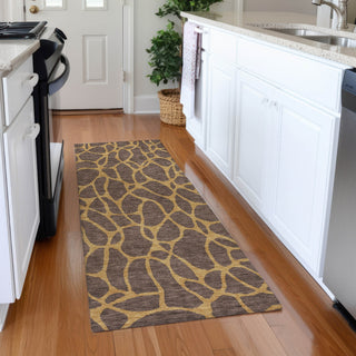 Piper Looms Mayfield Geometric AMF1023 Brown Machine Washable Area Rug Runner Lifestyle Image Feature
