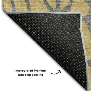 Piper Looms Mayfield Geometric AMF1023 Gold Machine Washable Area Rug Backing Image