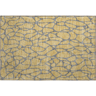 Piper Looms Mayfield Geometric AMF1023 Gold Machine Washable Area Rug Scatter Main Image