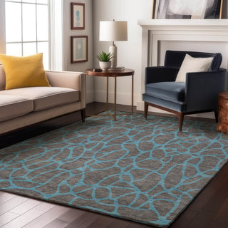 Piper Looms Mayfield Geometric AMF1023 Gray Machine Washable Area Rug Lifestyle Image Feature
