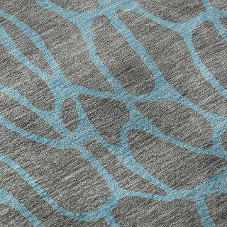 Piper Looms Mayfield Geometric AMF1023 Gray Machine Washable Area Rug Swatch Image