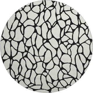 Piper Looms Mayfield Geometric AMF1023 Ivory Machine Washable Area Rug Round Main Image