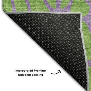 Piper Looms Mayfield Geometric AMF1023 Lime Machine Washable Area Rug Backing Image