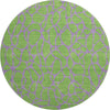 Piper Looms Mayfield Geometric AMF1023 Lime Machine Washable Area Rug Round Main Image
