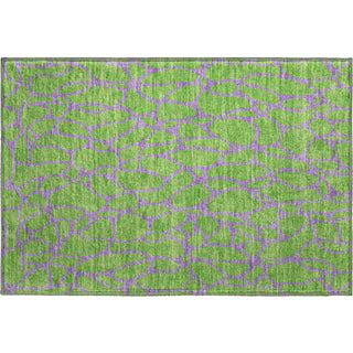 Piper Looms Mayfield Geometric AMF1023 Lime Machine Washable Area Rug Scatter Main Image