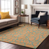 Piper Looms Mayfield Geometric AMF1023 Mint Machine Washable Area Rug Lifestyle Image Feature