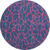 Piper Looms Mayfield Geometric AMF1023 Navy Machine Washable Area Rug Round Main Image