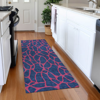 Piper Looms Mayfield Geometric AMF1023 Navy Machine Washable Area Rug Runner Lifestyle Image Feature
