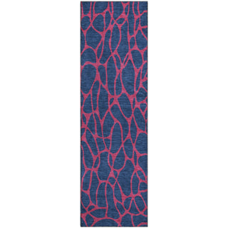 Piper Looms Mayfield Geometric AMF1023 Navy Machine Washable Area Rug Runner Main Image